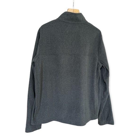 NWT Lands’ End Men’s Oeko-Tex Grey Fleece Quarter Zip Pullover, XL - Picture 2 of 10